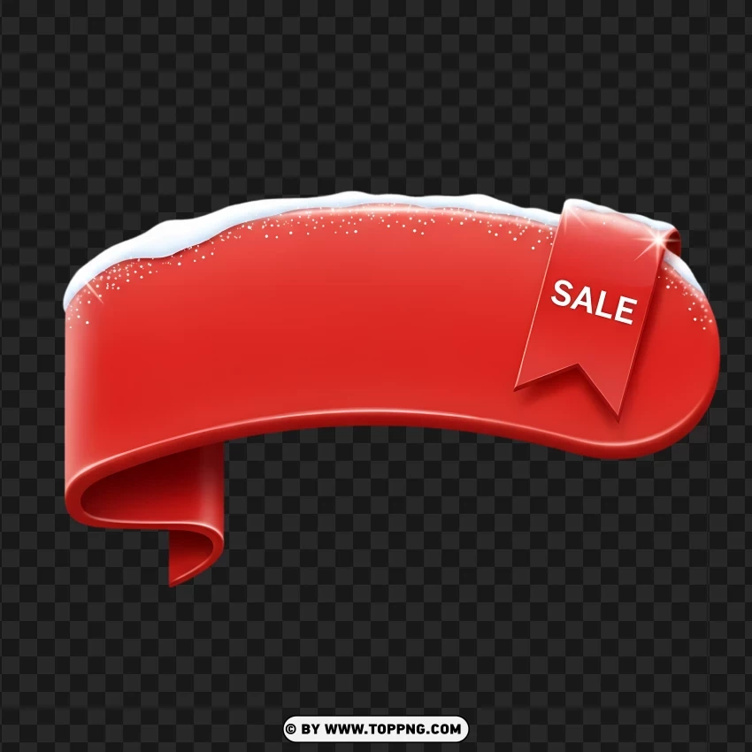 Winter Curl Edge Promo Tag PNG Transparent Background