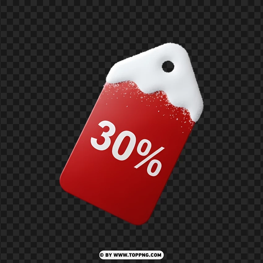 Winter Discount 30% PNG Transparent Background