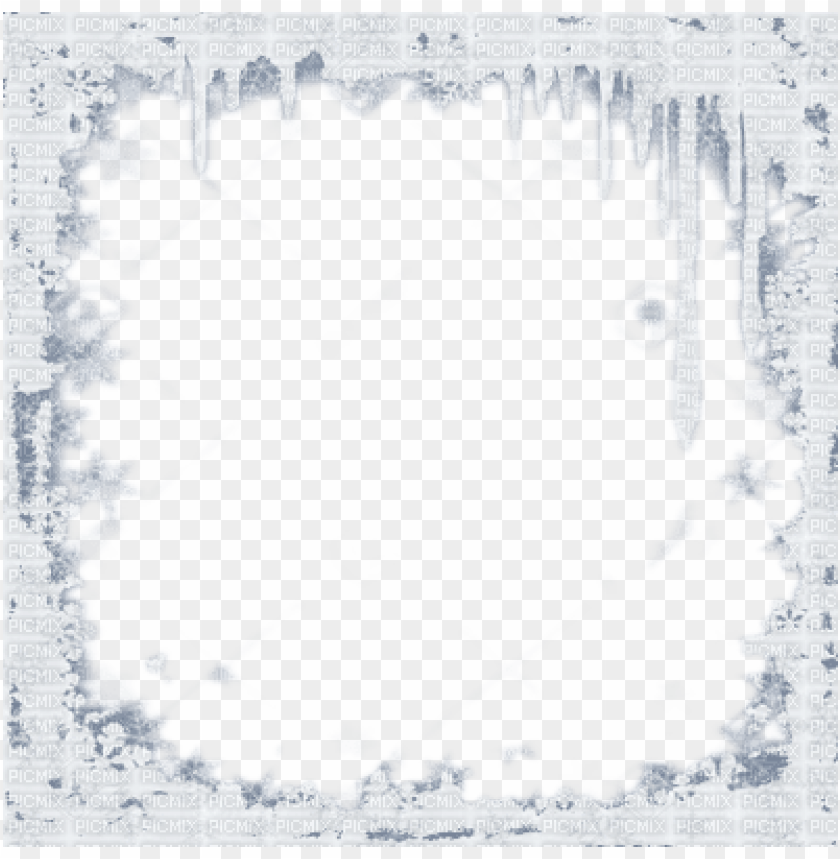 winter flake icicle border snow photo frame PNG transparent with Clear Background ID 191191