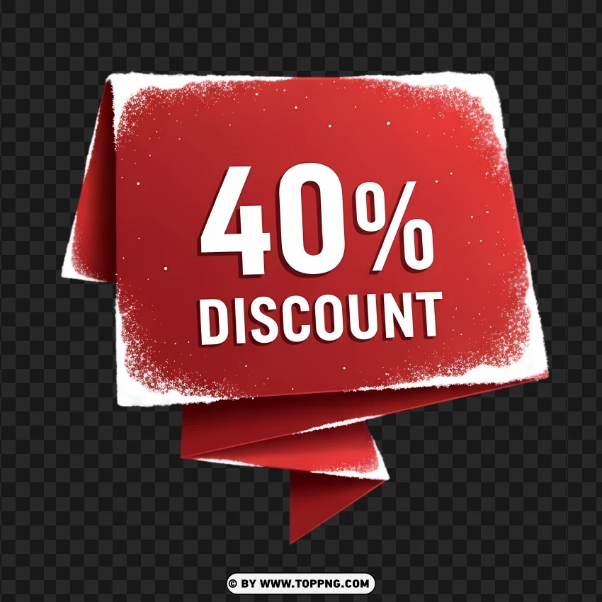 Winter Red Label 40% PNG Transparent Background