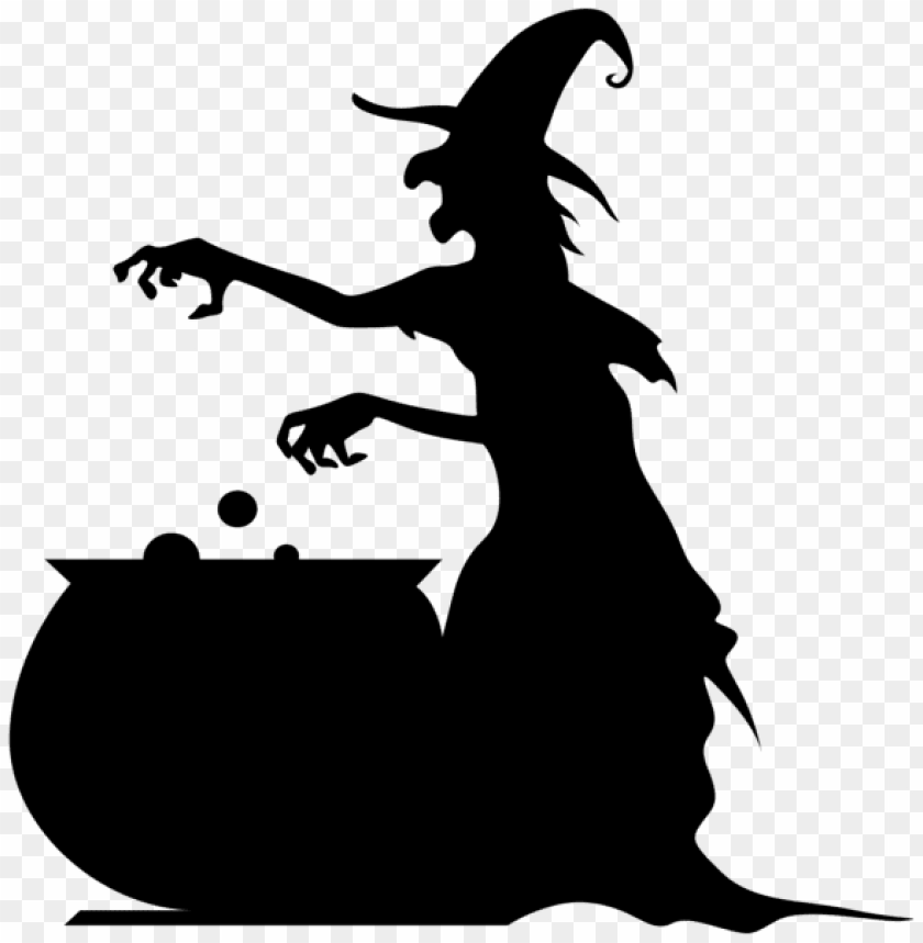 witch with cauldron silhouette png clip ar png images background -  image ID is 56492