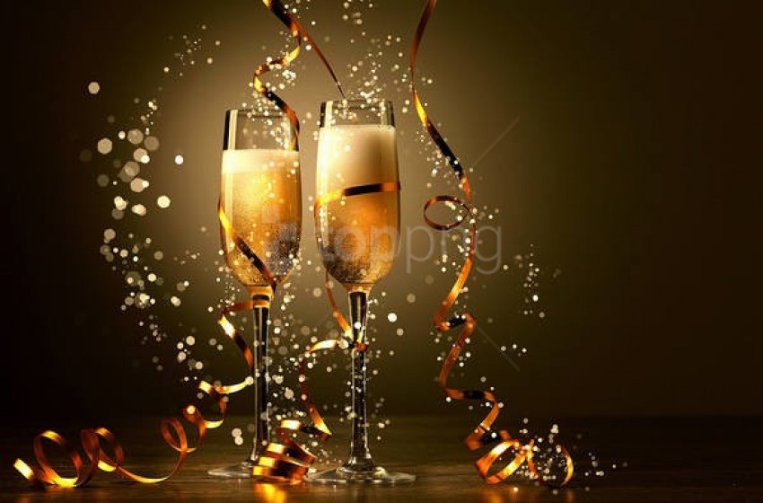 With Champagne Glasses Background Best Stock Photos