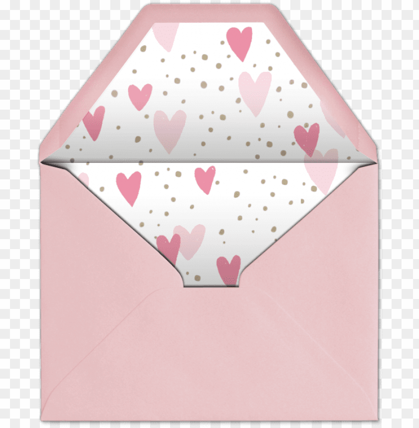 With Love Hearts Invitation Evite Envelope PNG Image With Transparent Background