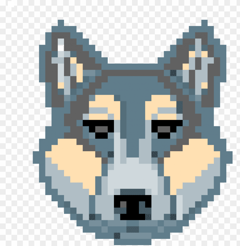 Popular PNGs. free PNG wolf face - fox head pixel art PNG image with transp...