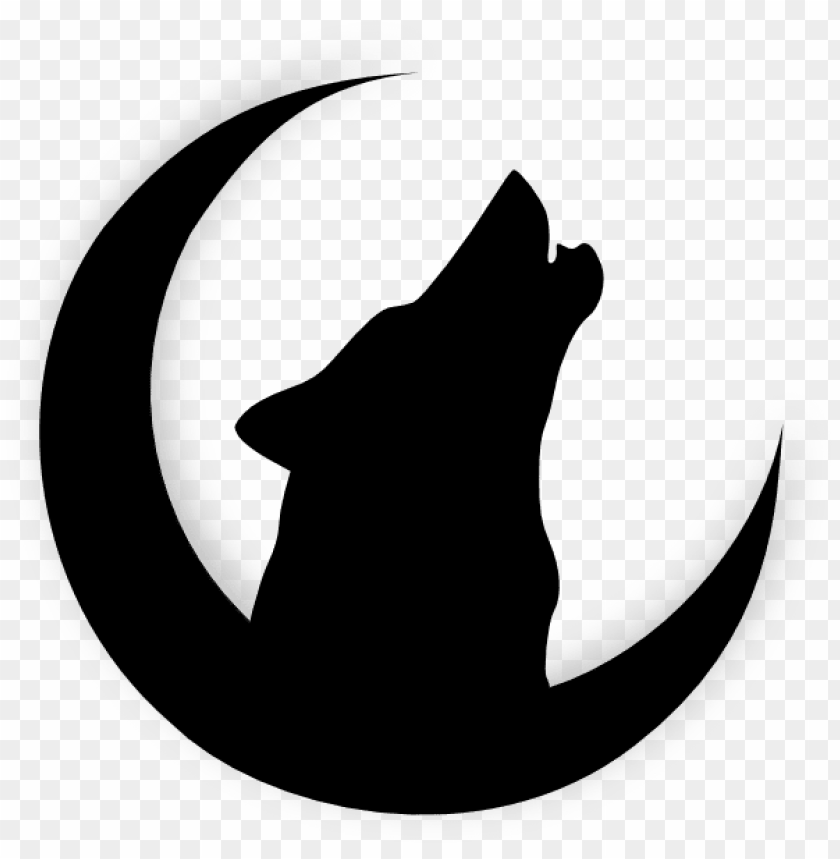 wolf howling with moon svg clip arts 600 x 599 px PNG image with transparent background@toppng.com