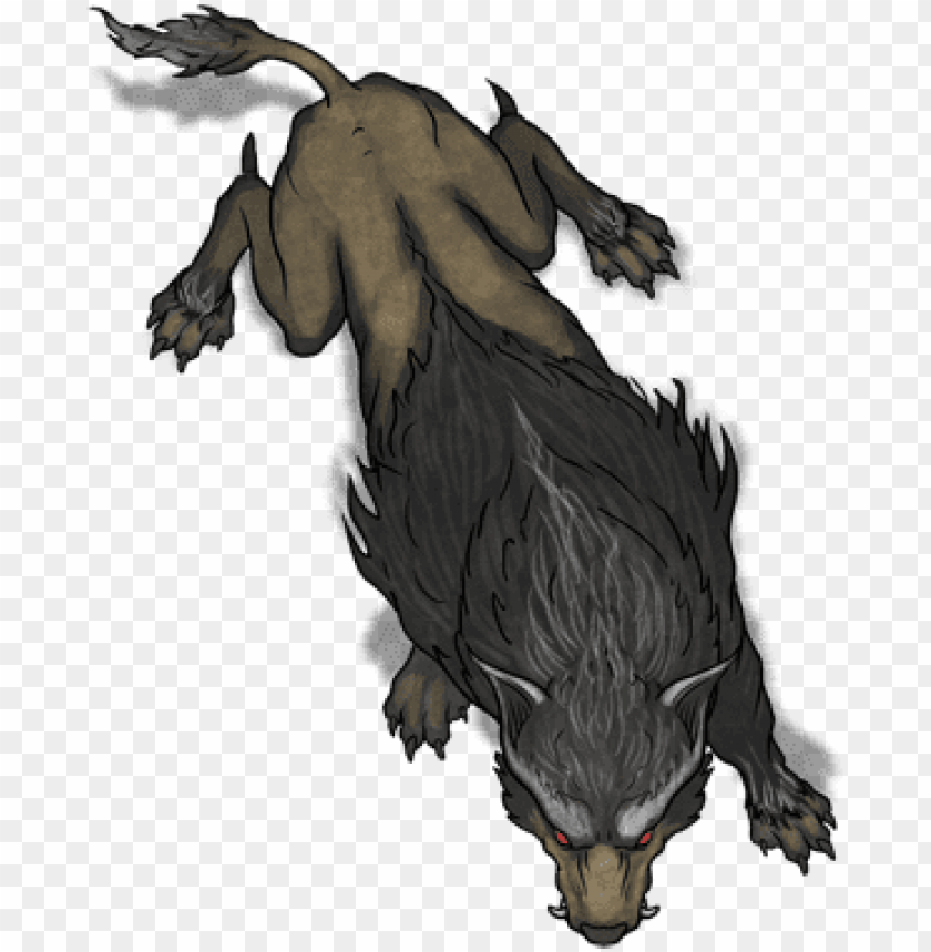 wolf token rpg PNG image with transparent background.