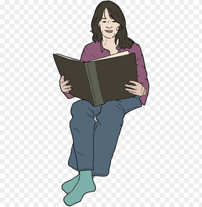 woman reading PNG transparent with Clear Background ID 76784