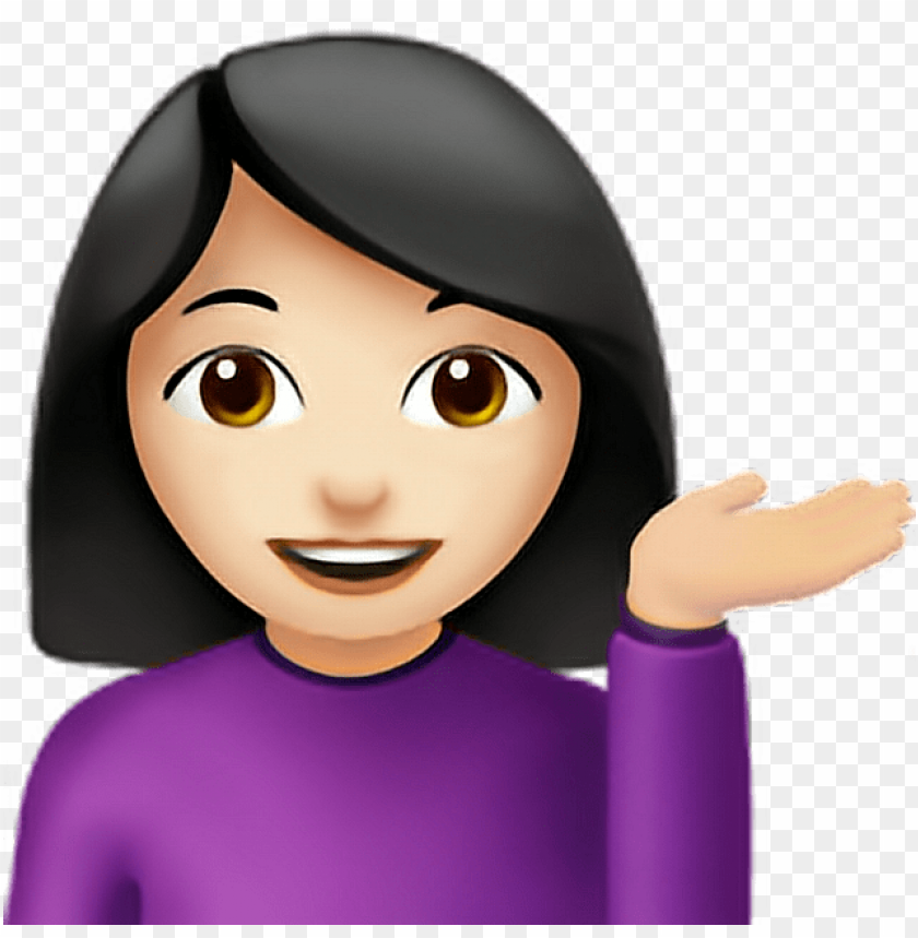girl with hand out emoji