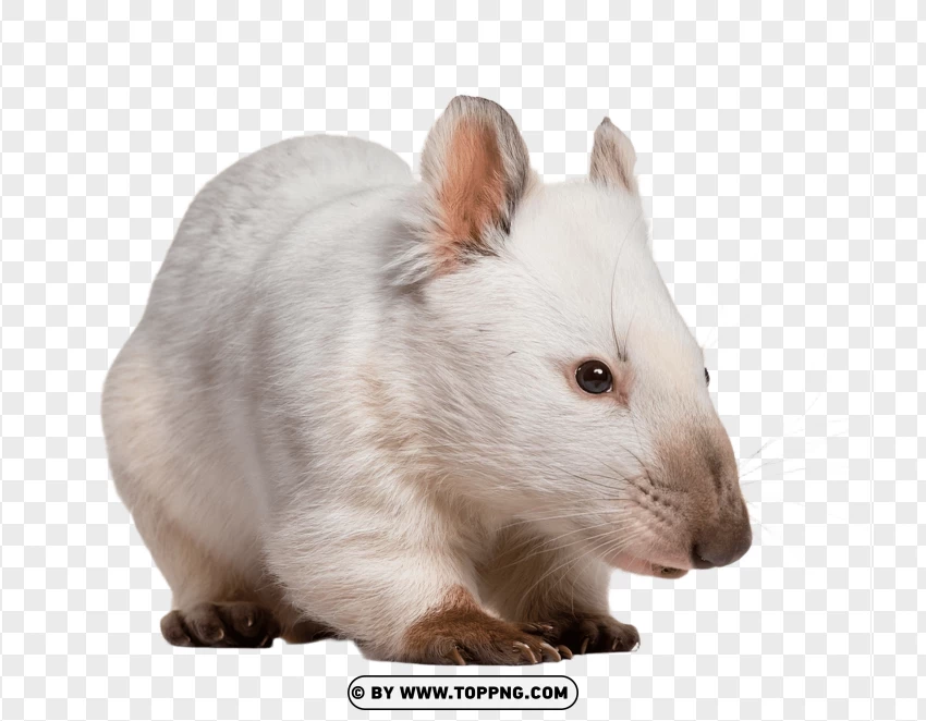 Single Wombat Resting PNG Transparent Background