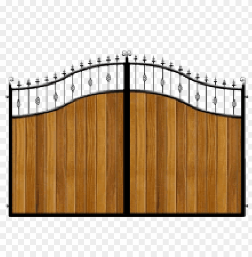 miscellaneous, gates, wood and metal driveway gate, 