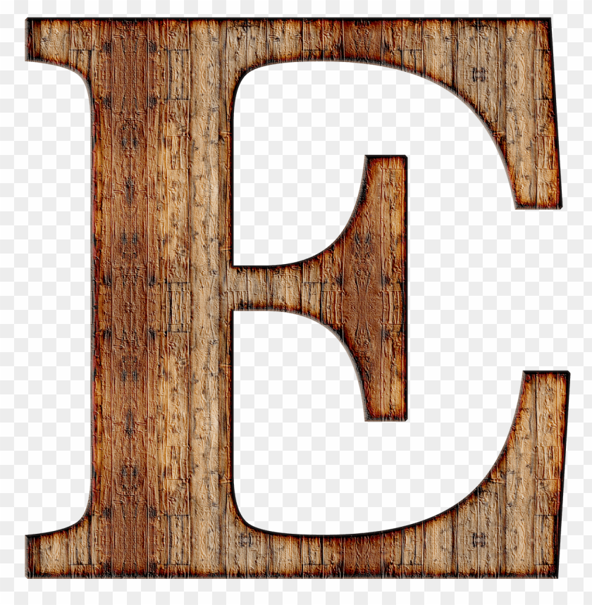 miscellaneous, alphabet, wooden capital letter e, 