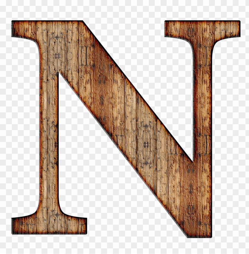 miscellaneous, alphabet, wooden capital letter n, 
