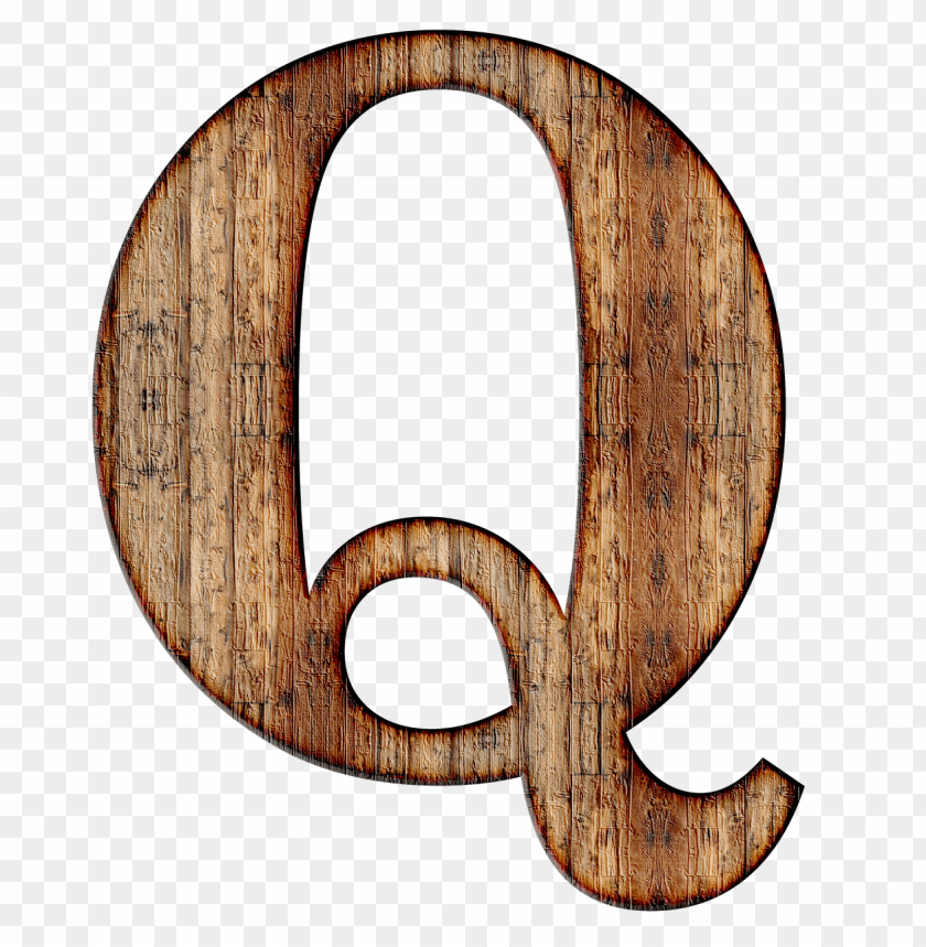 miscellaneous, alphabet, wooden capital letter q, 