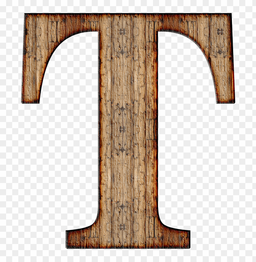 miscellaneous, alphabet, wooden capital letter t, 