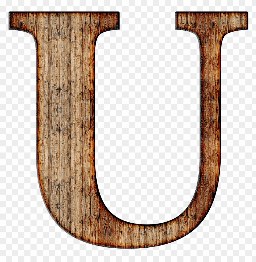 miscellaneous, alphabet, wooden capital letter u, 