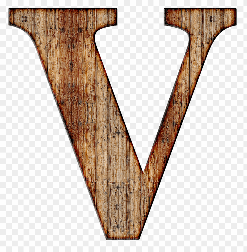 miscellaneous, alphabet, wooden capital letter v, 