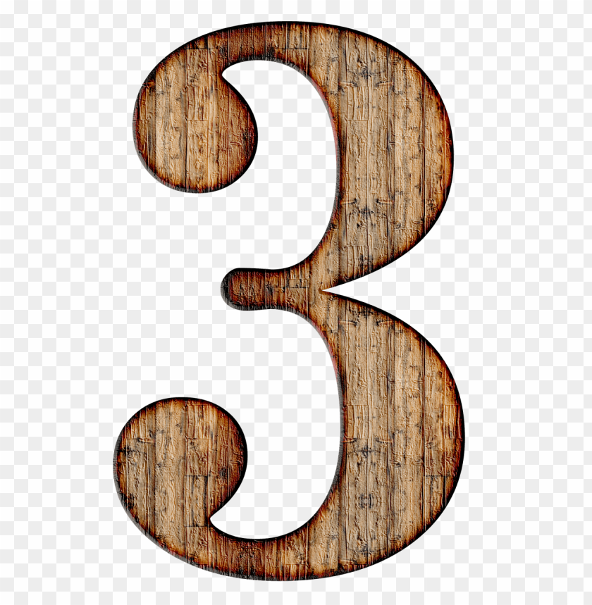 miscellaneous, numbers, wooden number 3, 