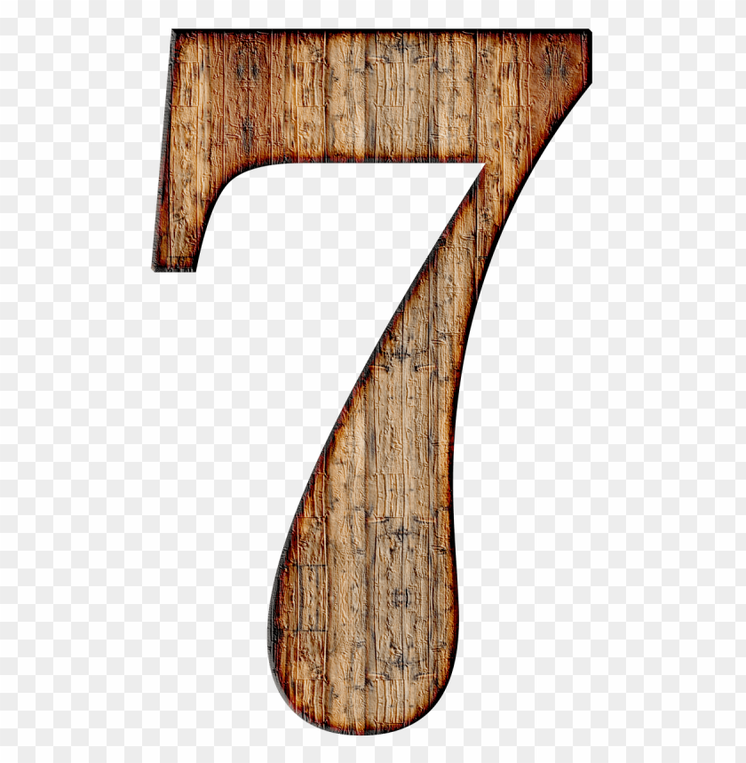 miscellaneous, numbers, wooden number 7, 