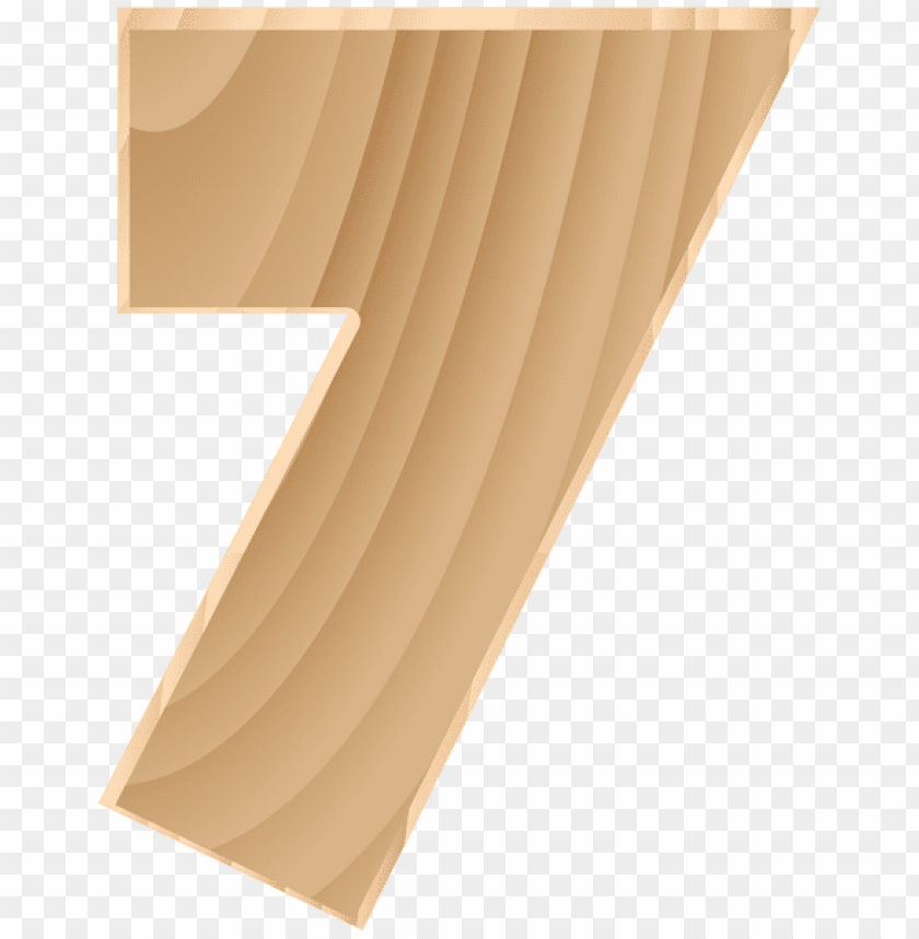 wooden number seven transparent clipart png photo - 49140