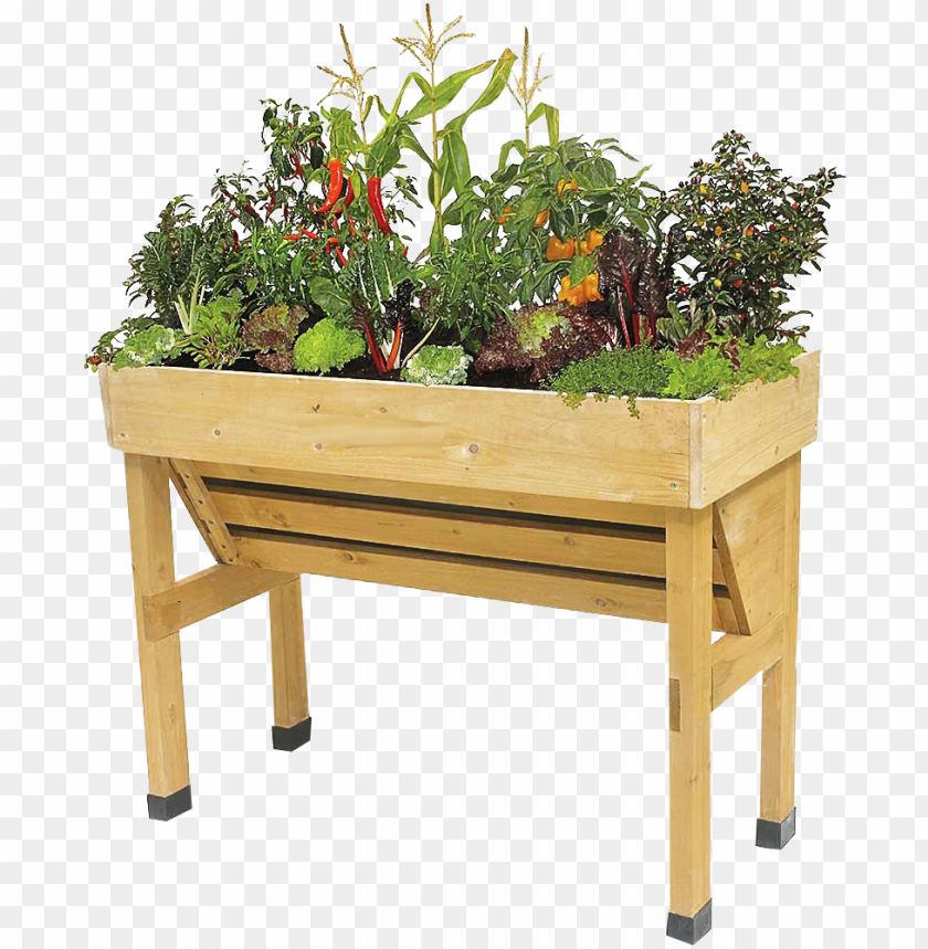 wooden outdoor planter stand PNG image with transparent background@toppng.com