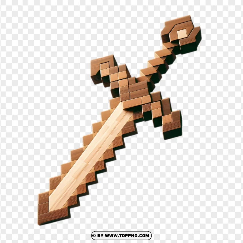 Wooden Sword Minecraft Png Image Free Download