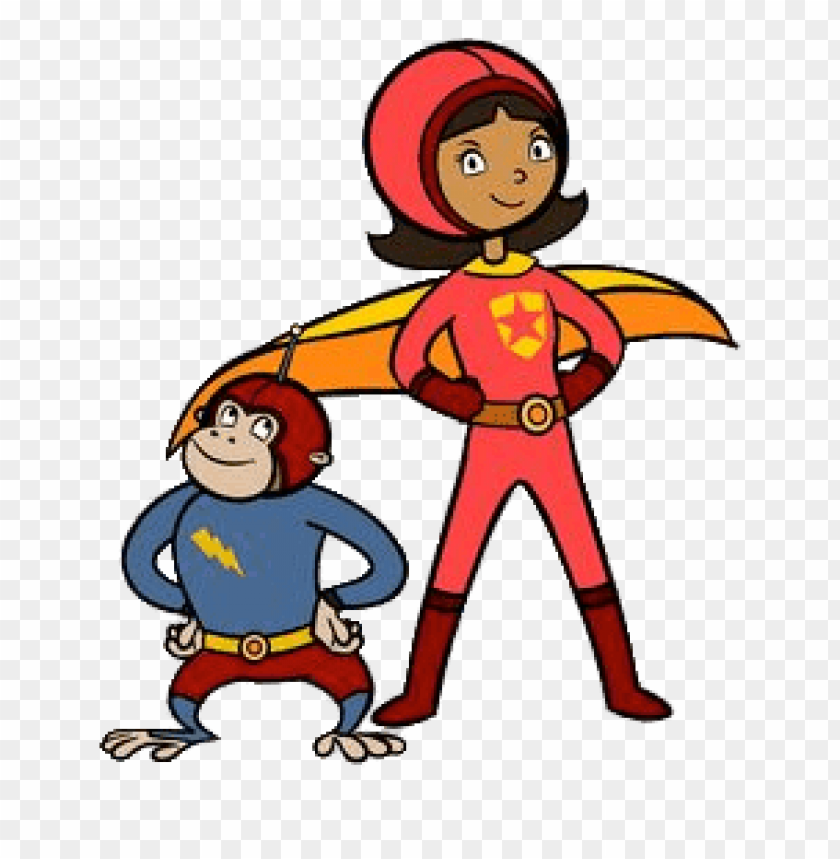 Download wordgirl and captain huggy face standing clipart png photo  @toppng.com