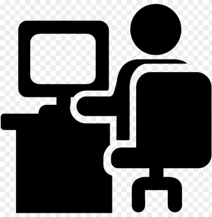 Working On Computer Icon PNG Transparent Background