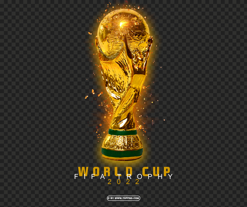 World Cup Fifa Trophy 2022 With Glowing Design Png Image ID 488332 