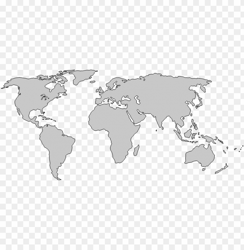 World Map Png Transparent Image Unlabeled World Ma PNG Image With Transparent  Background | TOPpng