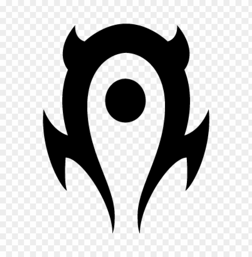  world of warcraft horde black vector logo free - 463096