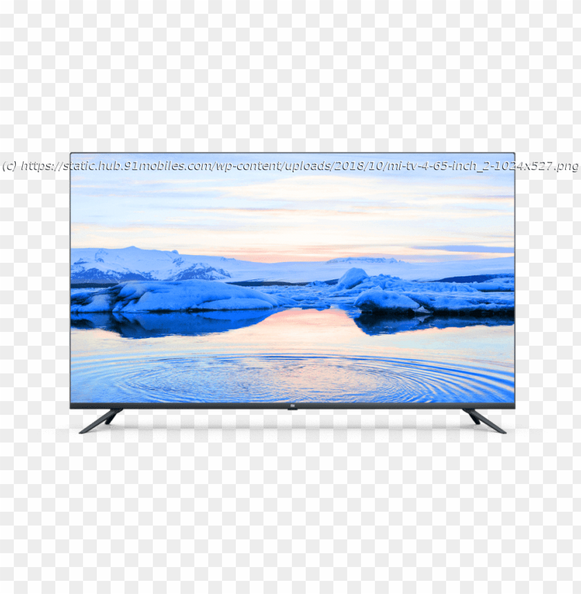 Xiaomi Mi Tv 4 With Bezel Less 65 Inch 4k Screen And - Xiaomi Mi Tv 4 65 Inch PNG Image With Transparent Background