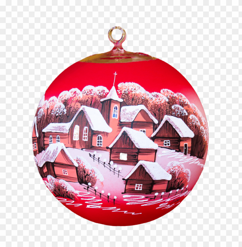 xmas ball red PNG image with transparent background@toppng.com