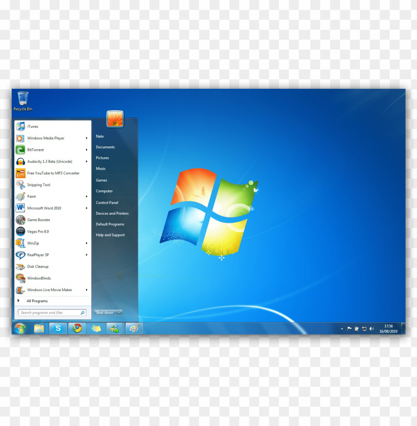 windows 7 skoncentruj się na menu dla xp free