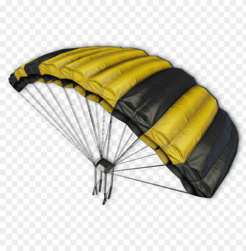 miscellaneous, parachutes, yellow and black parachute, 