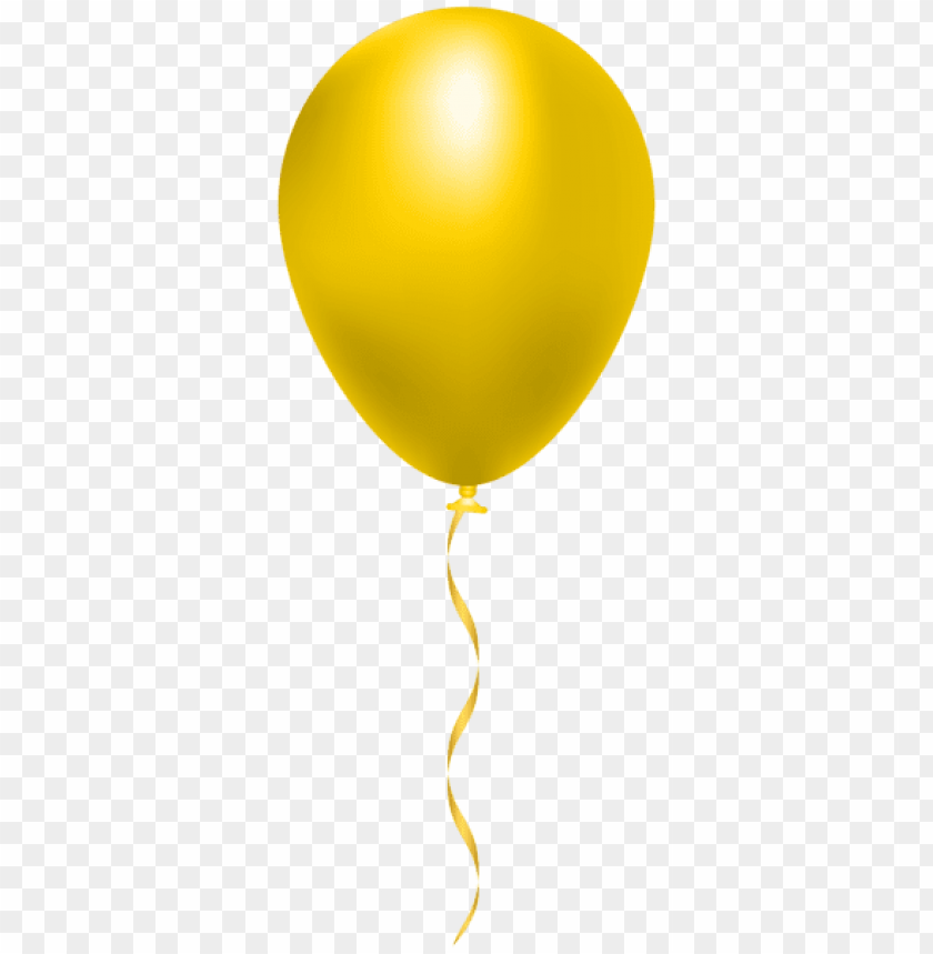 Transparent Background PNG of yellow balloon - Image ID 41963
