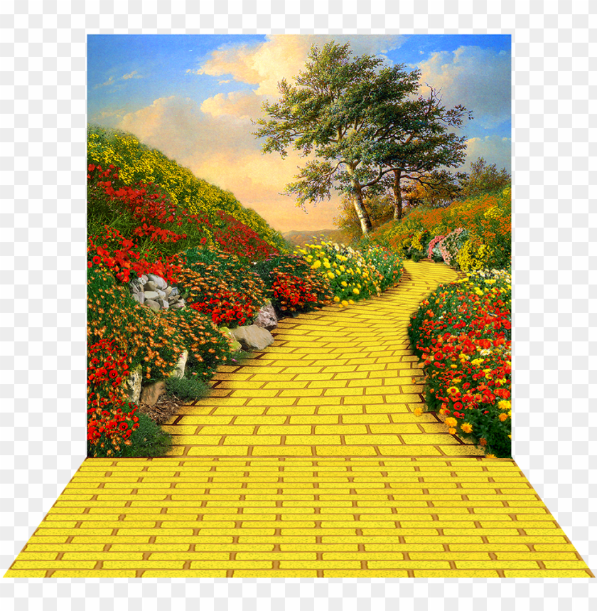 yellow brick road photo backdrop - yellow brick road art PNG image with transparent background@toppng.com
