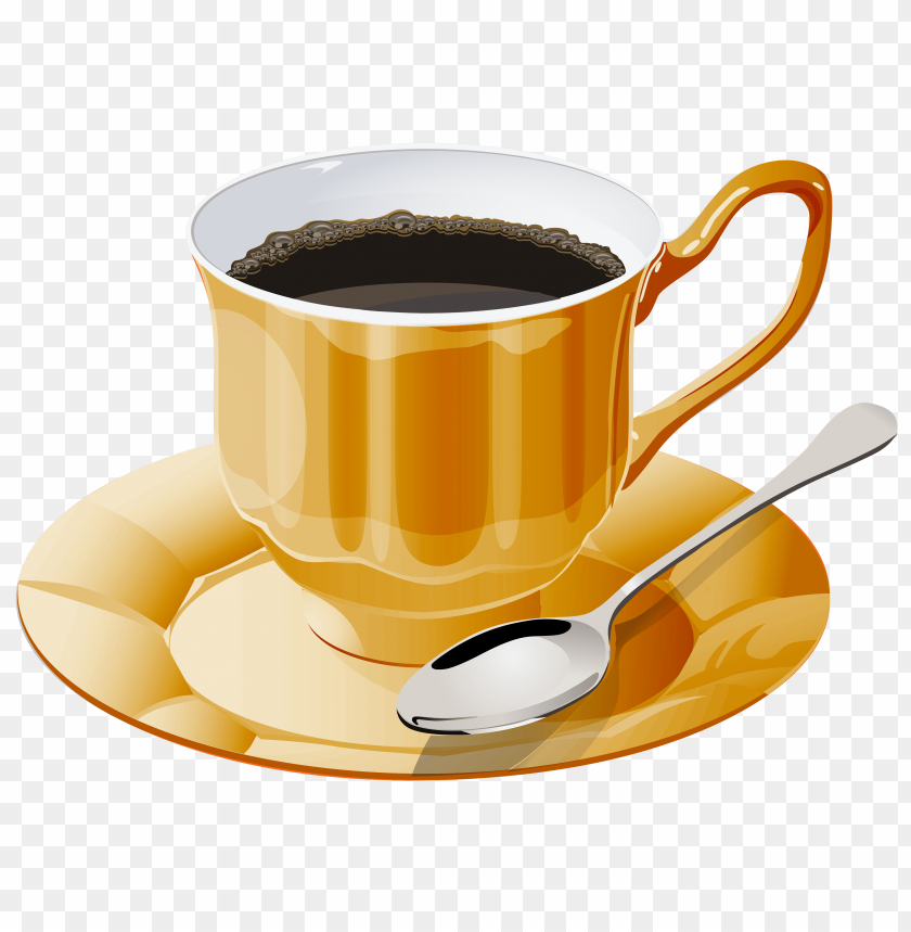 yellow cup of coffee clipart png photo - 33426