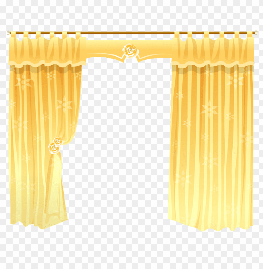 yellow curtains transparent