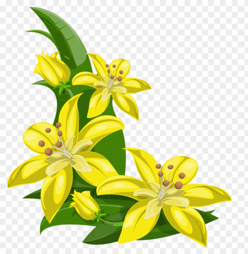 yellow exotic flowers decoration