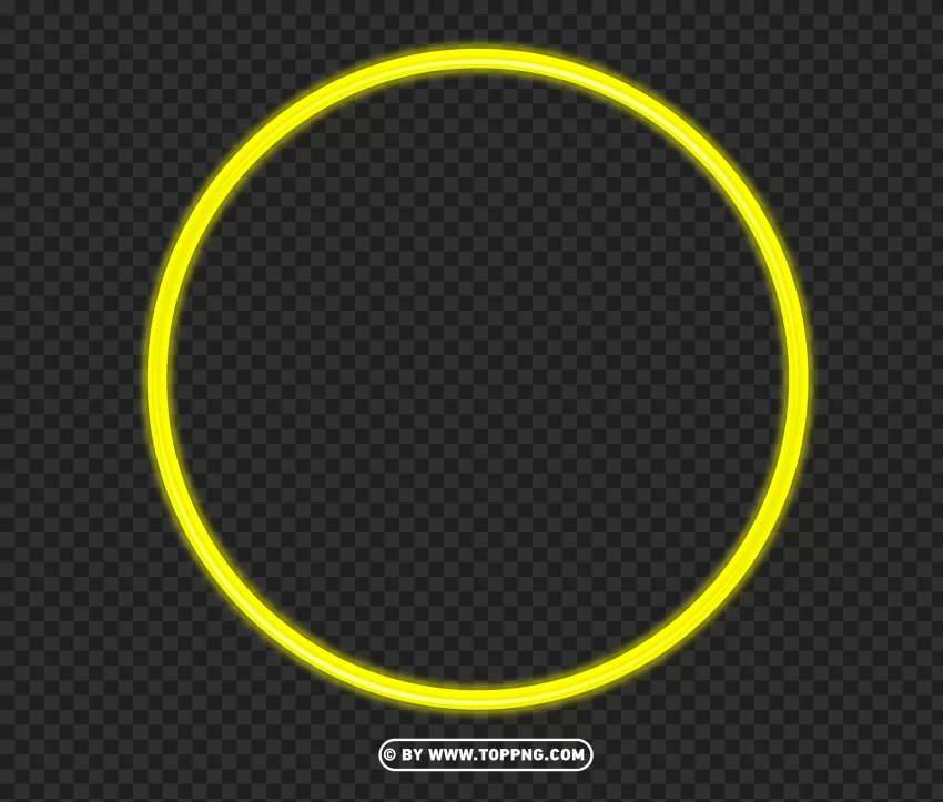 Yellow Glowing Light Neon Lines Circle Image PNG , outline circle png ,outline circle transparent background ,outline circle transparent ,outline circle transparent png ,outline circle no background ,outline circle without background 