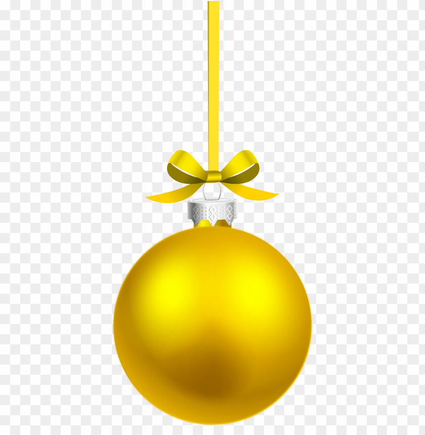 Download yellow hanging christmas ball clipart png photo  @toppng.com