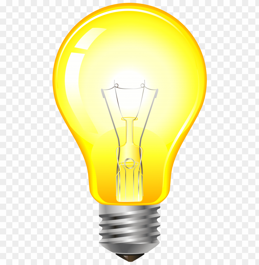 yellow light bulb clipart png photo - 33458