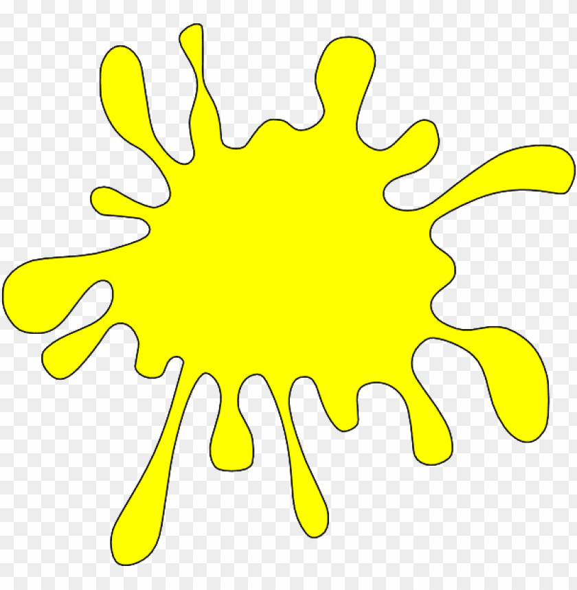 yellow paint splash png PNG image with transparent background | TOPpng