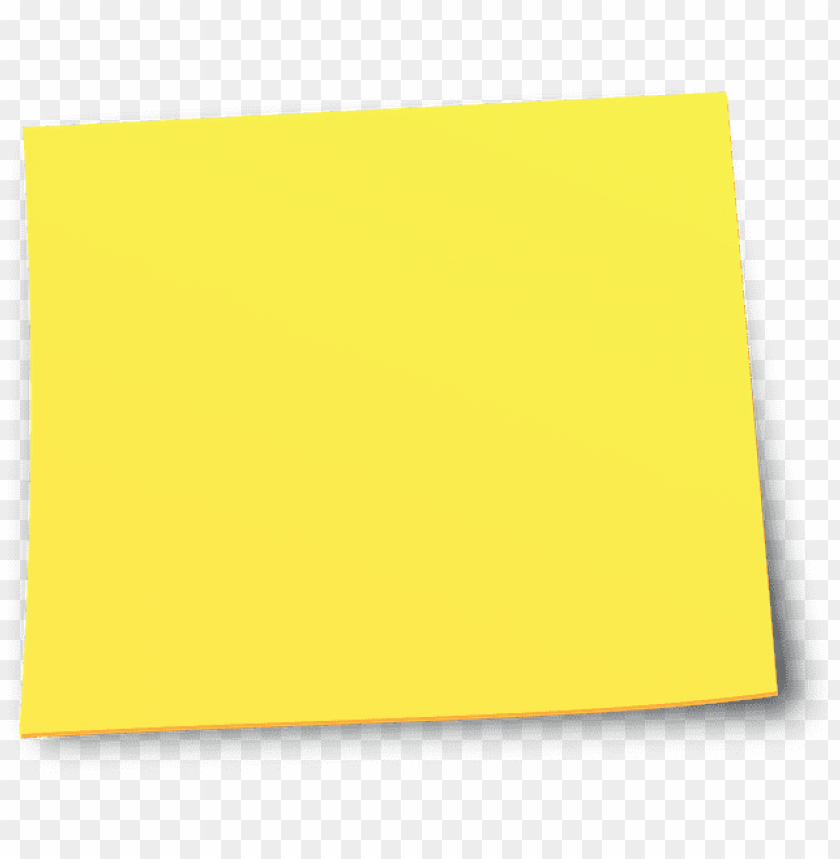 Yellow sticky post it note one single photo transparent background PNG file  Stock Photo