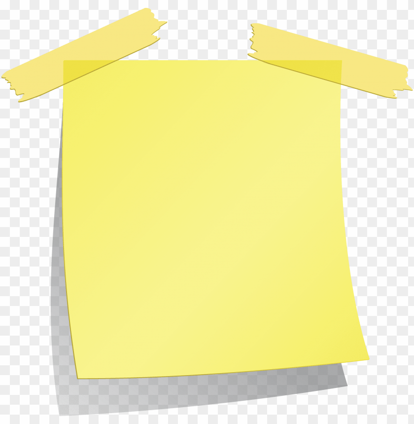yellow sticky notes clipart png photo - 30133