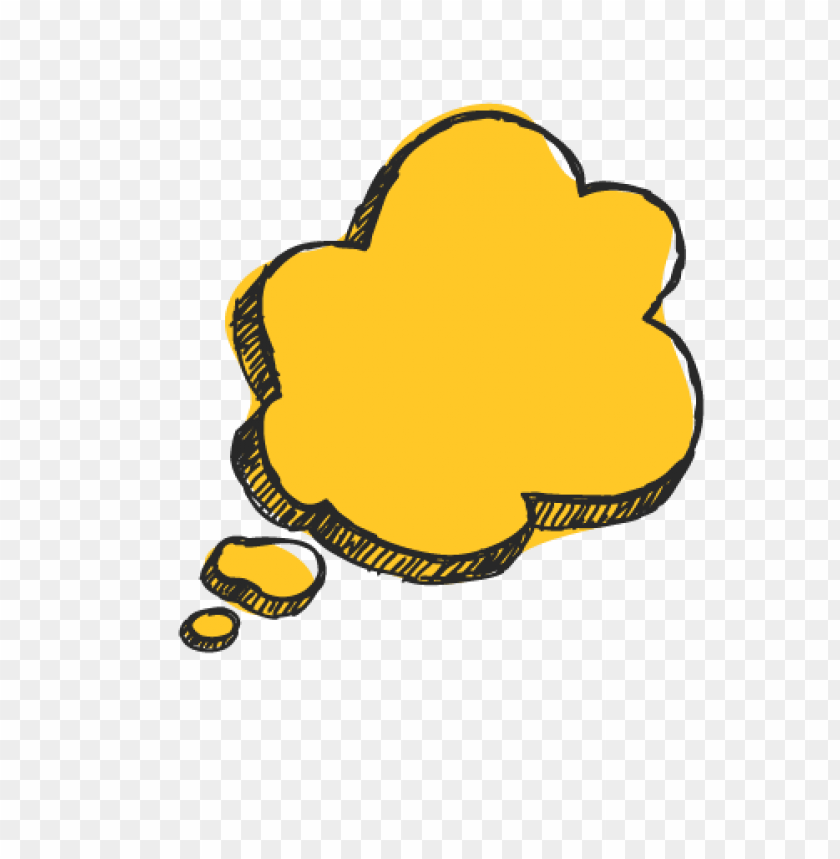 yellow thought bubble thinking 3d speech PNG image with transparent background@toppng.com