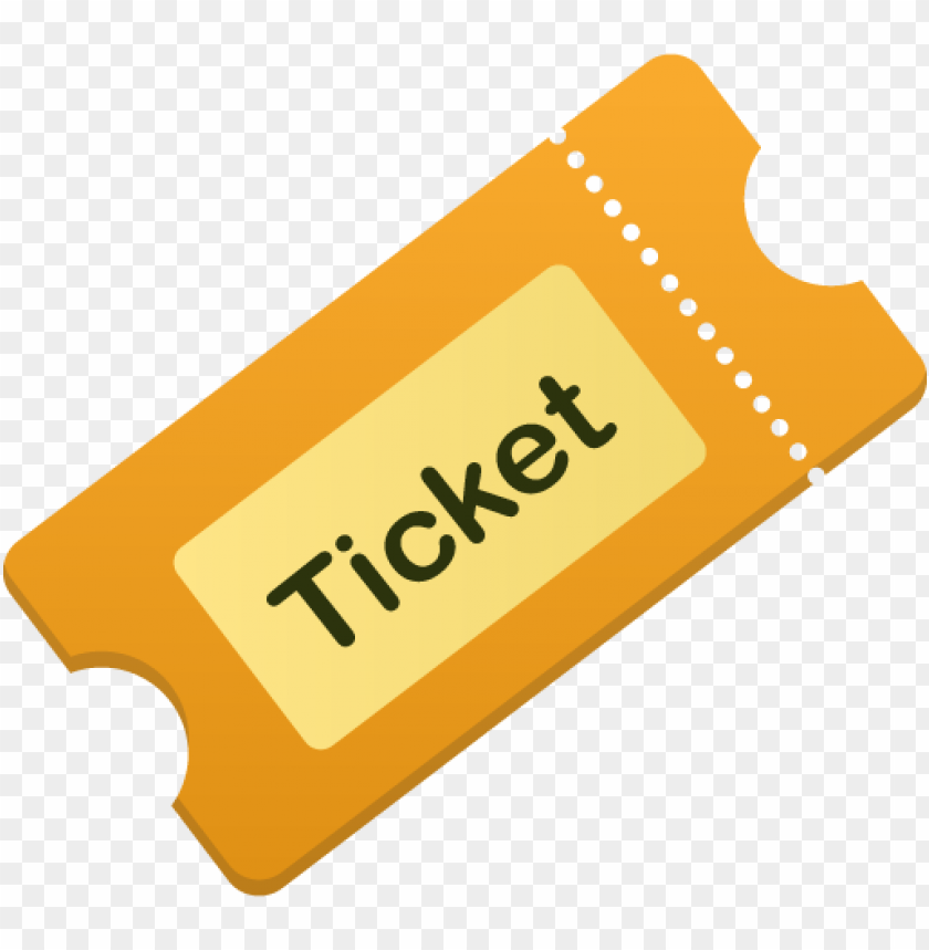 Yellow Ticket Illustration Icon PNG Transparent With Clear Background 