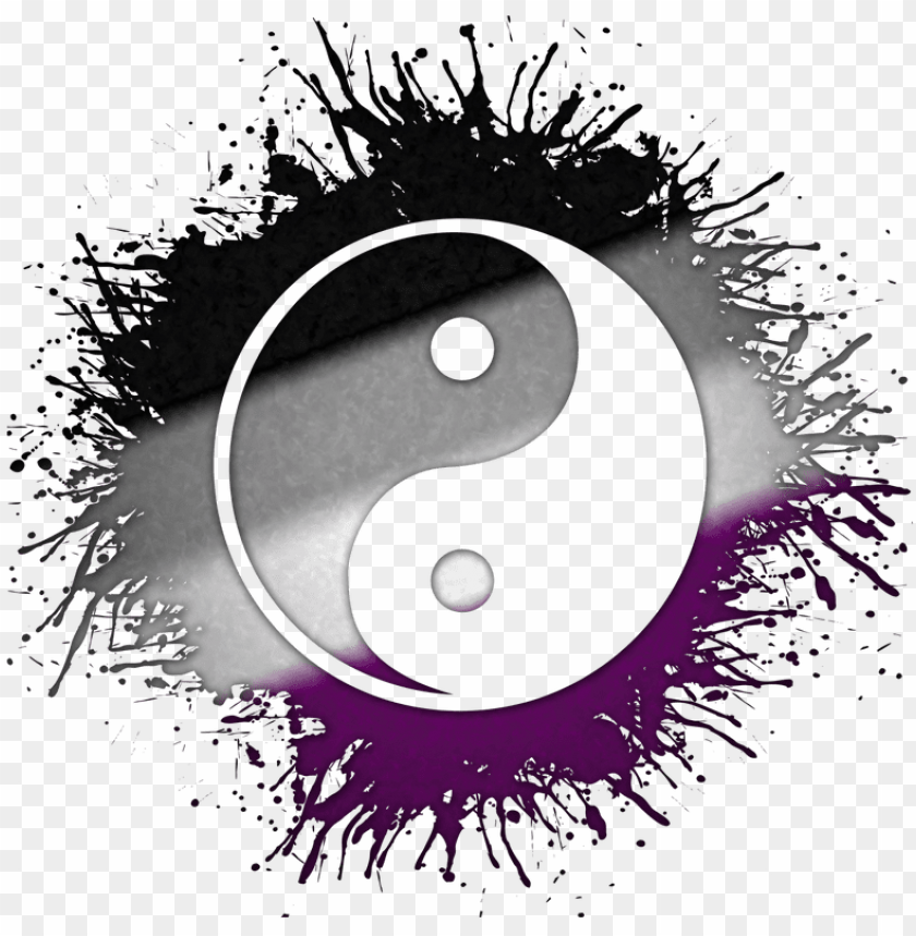 Yin And Yang Symbol Silhouetted Out Of Asexual Flag Cafepress