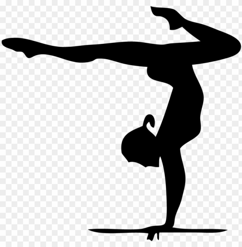 Download Ymnast Handstand Silhouette At Getdrawings Gymnast Clip Art Png Image With Transparent Background Toppng
