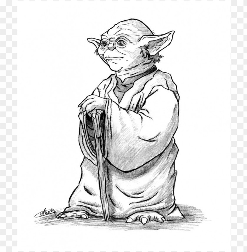 Download Yoda Png Black And White S Clipart Png Photo Toppng